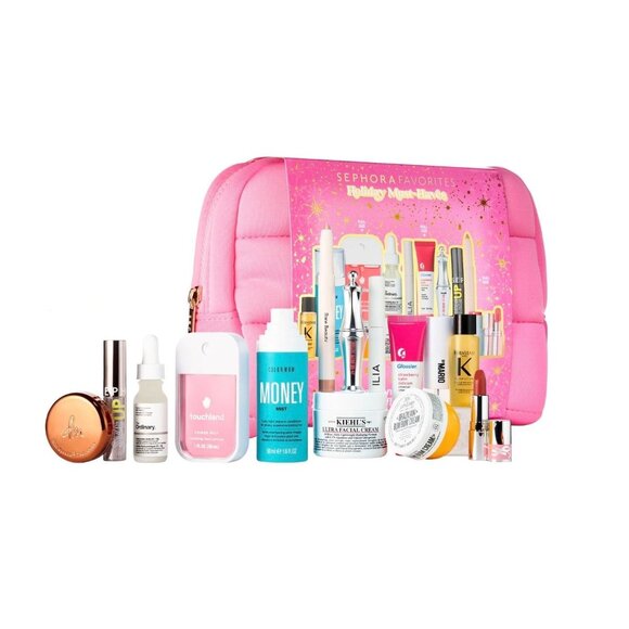 Sephora Favorites Holiday Must Have Value Set Pink Bag Skincare Makeup - Picture 1 of 8